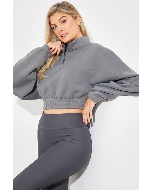 Crop top sweater with zipper new arrivals