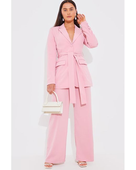 In The Style Pink Tailored Trouser