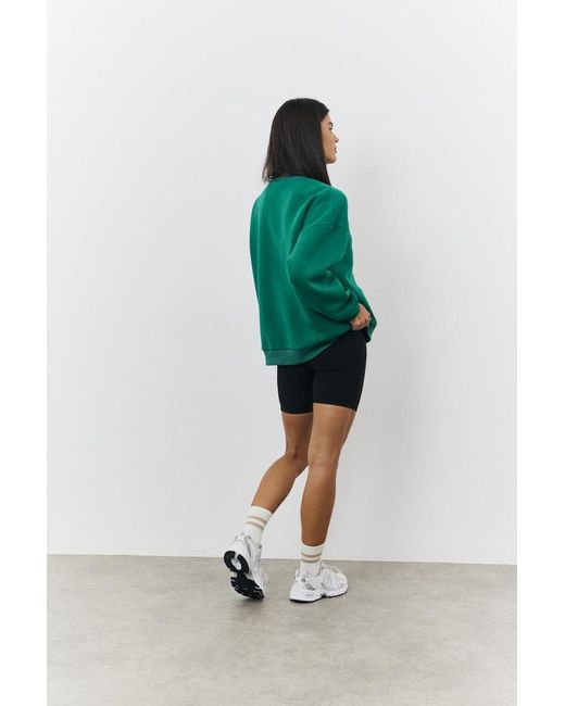 Fits Green Nyc Printed Varsity Sweatshirt