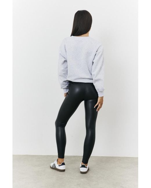 Fits Black Perfect Sculpting High Waisted Leather Look Leggings