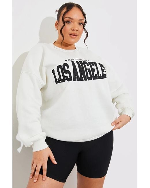 In The Style White Los Angeles Oversized Sweater