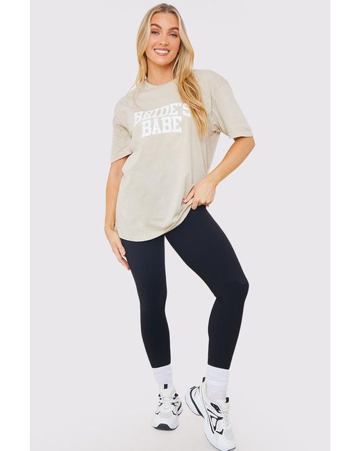 In The Style White Bride'S Babe Crew Neck T-Shirt