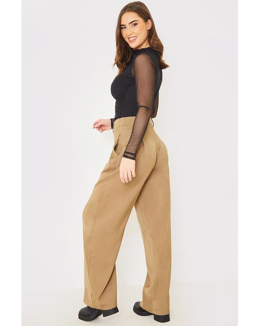 Gemma Louise Miles Black Pleat Front Straight Leg Trousers