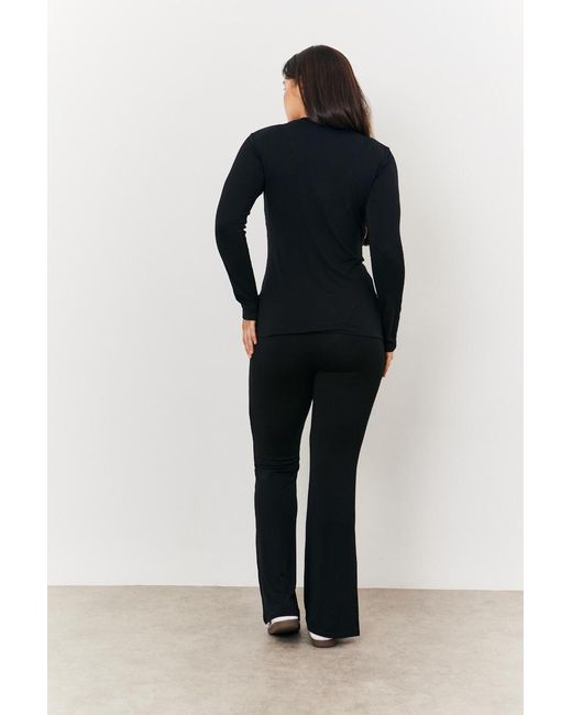 Georgia Kousoulou Black Maternity Kick Flare Leg Trouser