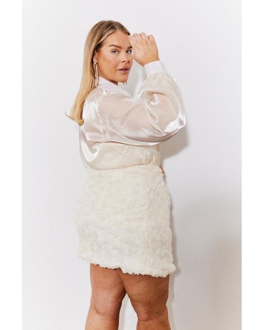 Hannah Brown Natural Shimmer Organza Shirt