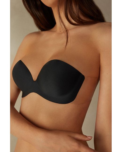 Intimissimi Synthetic Transparent Back Strapless Bra in Black | Lyst