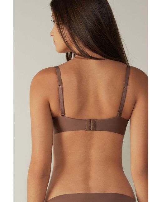 Intimissimi Synthetic Francesca Ultralight Microfibre Balconette Bra in  Dark Beige (Natural) - Lyst