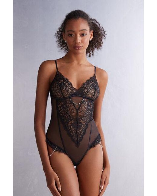 Body in Tulle e Pizzo Living in Luxe di Intimissimi in Brown