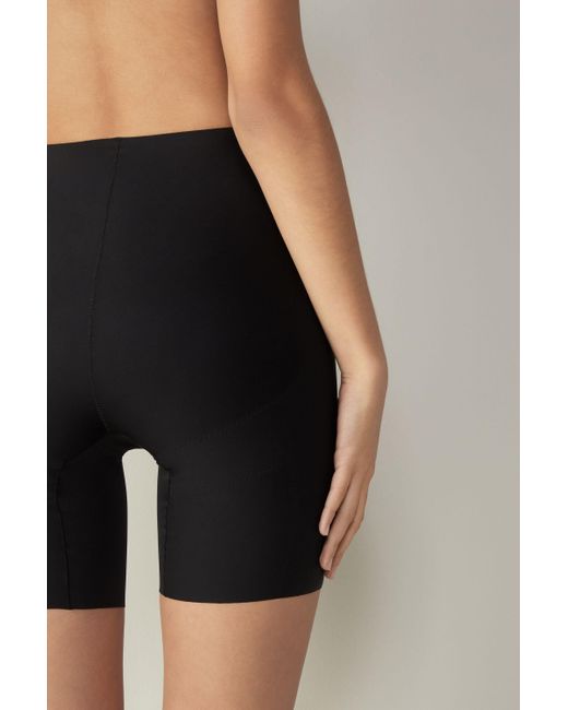 Intimissimi Synthetic Raw-cut Microfibre Shorts in Black - Lyst