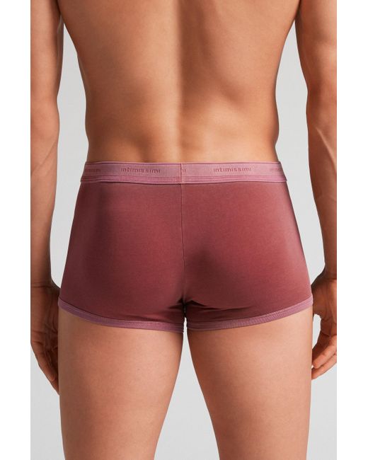 Intimissimi Natural Fresh Supima® Cotton Boxers With Logo in Red for Men |  Lyst