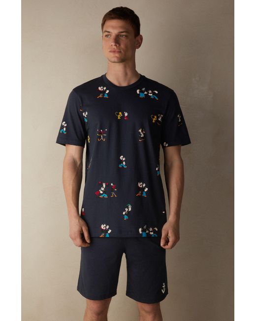 Pijama Corto Popeye Intimissimi de hombre de color Azul | Lyst