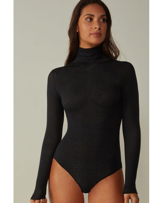 Body a Collo AltoIntimissimi in Cachemire di colore Nero | Lyst