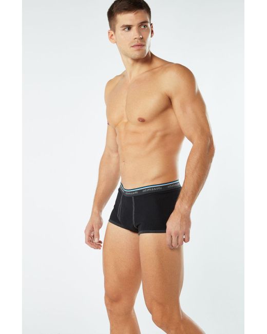 Intimissimi Logo Detailed Ribbed Stretch-cotton Boxers in Black for Men -  Lyst