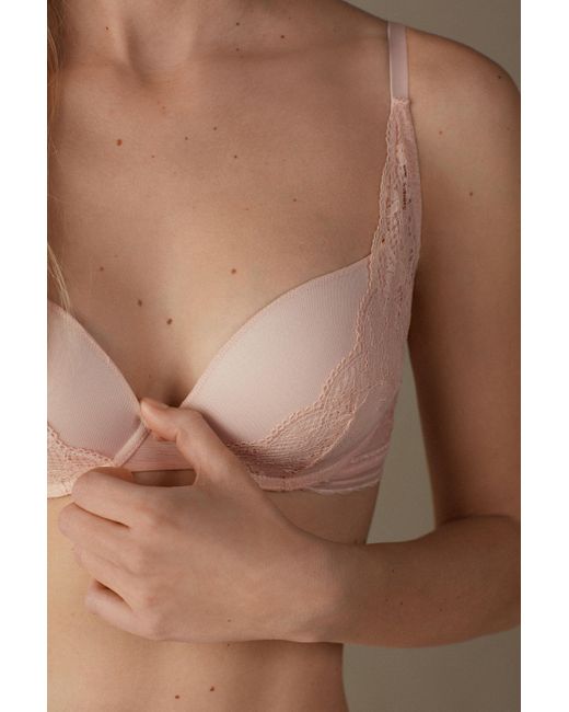 Intimissimi Tulle Sweet Love Elettra Super Push-up Bra in Light Pink (Pink)  | Lyst