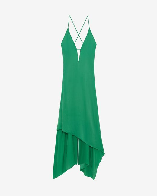 ROBE LONGUE EN SOIE IRO en coloris Green