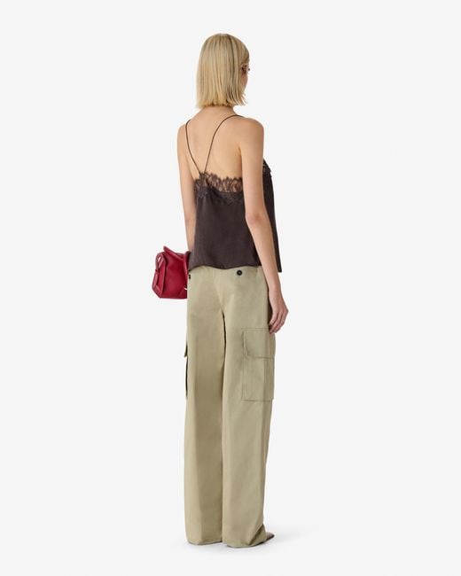 IRO Multicolor Silk And Lace Camisole