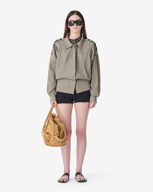 IRO Gray Loose-fitting Jacket With Epaulettes