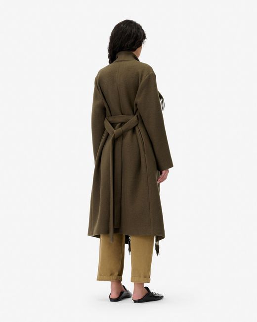 IRO Green Long Fringed Coat