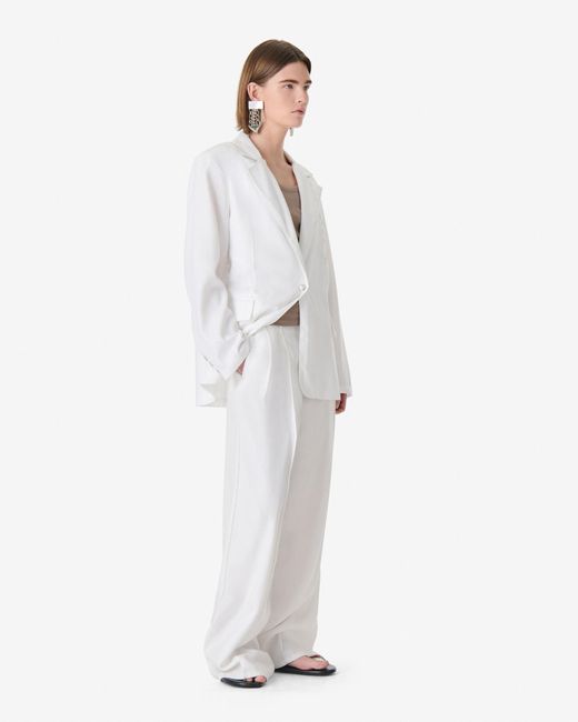 IRO White Flowing Tailored Jacket