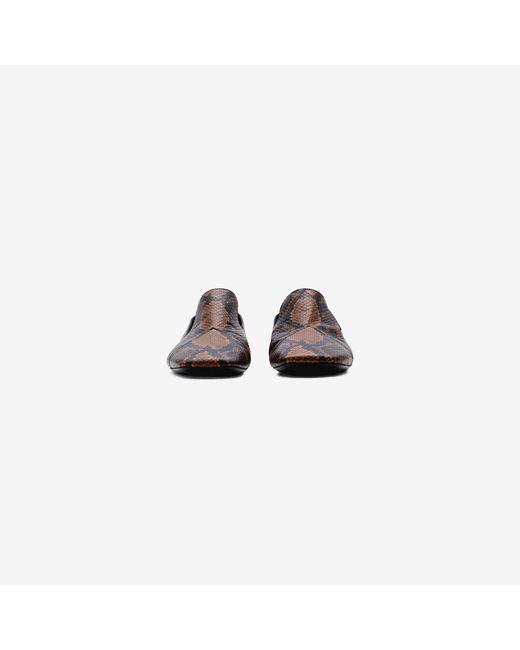 MULES PLATES IMPRIMÉ PYTHON IRO en coloris Brown