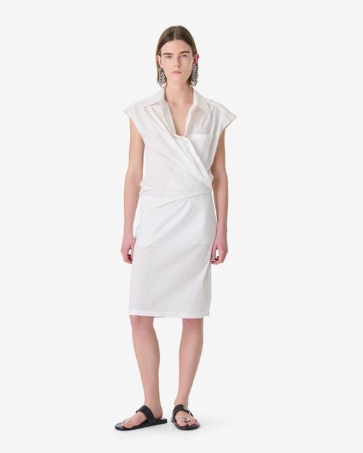IRO White Destructured Mini Dress