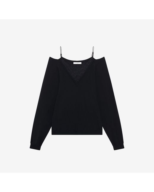 PULL COL V À DENTELLE IRO en coloris Blue