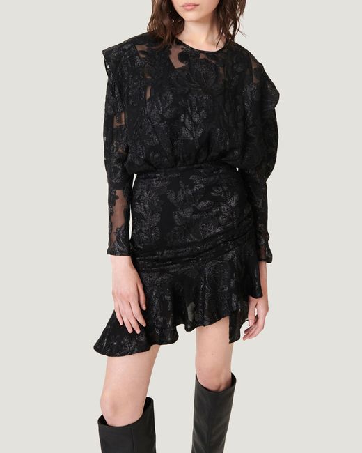 IRO Murai Metallic Long Sleeve Dress in 