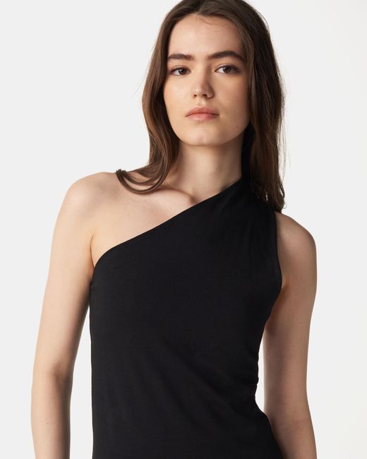 IRO Chiflo Asymmetric Tank Top in Black | Lyst