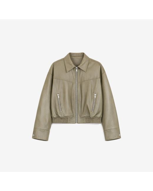 IRO Brown Oversized Leather Jacket