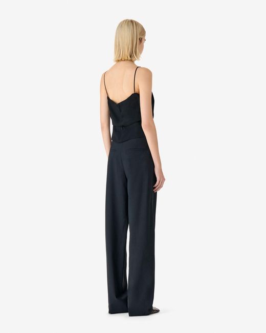 IRO Blue Draped Top With Straps