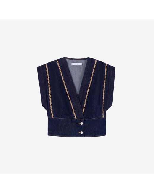 IRO Blue Denim Top