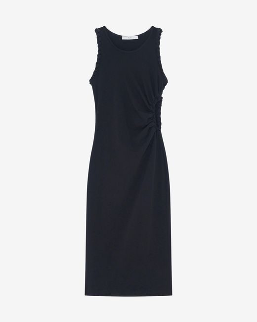IRO Black Amel Cut-out Jersey Midi Dress