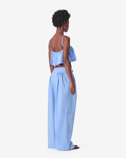 PANTALON LARGE IRO en coloris Blue