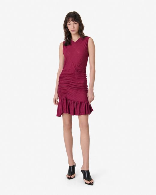 ROBE COURTE TEXTURÉE IRO en coloris Red