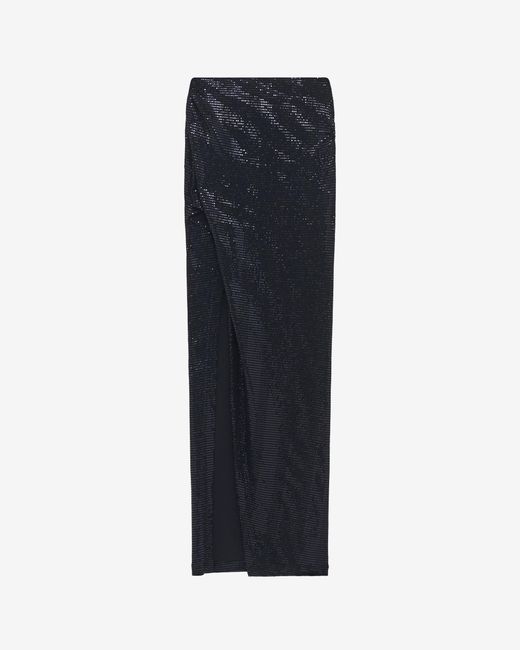 IRO Blue Asymmetrical Sequin Skirt