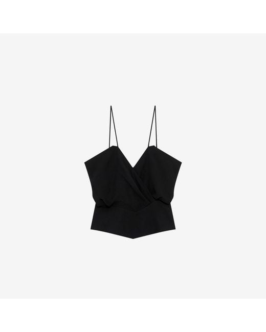 IRO Blue Draped Top With Straps