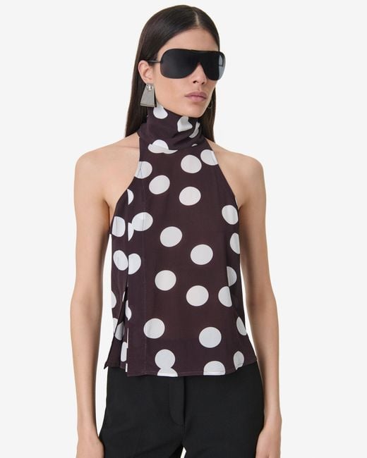 IRO White Polka Dot Top