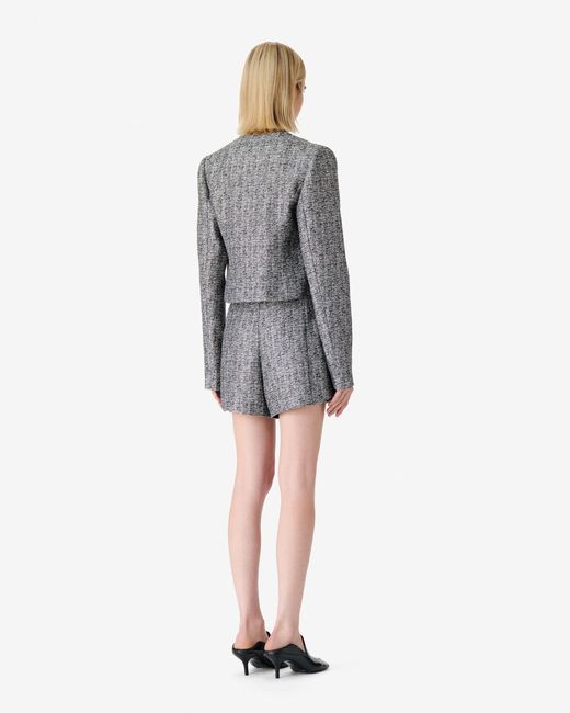 IRO Gray Short Iridescent Tweed Jacket