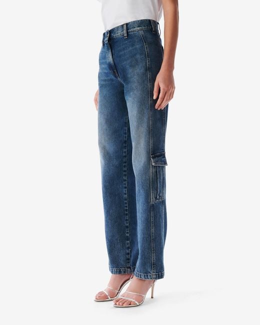 IRO Blue Nerina High-waisted Faded Jeans