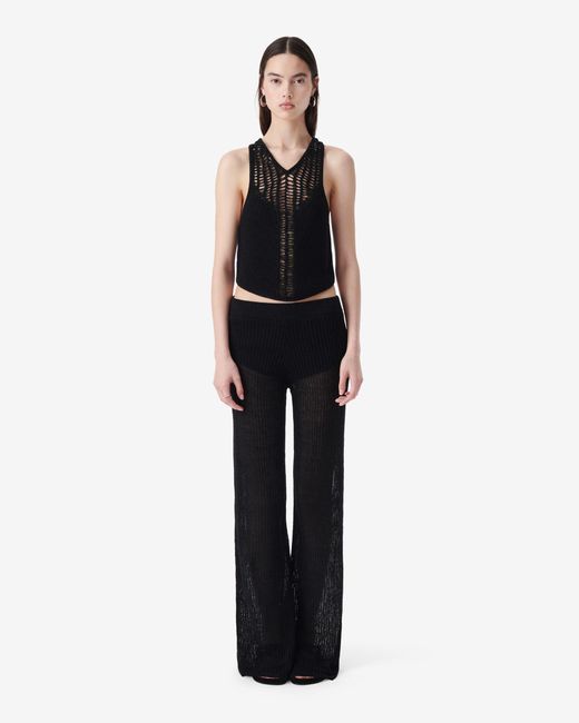 PULL EN MAILLE COL V IRO en coloris Black