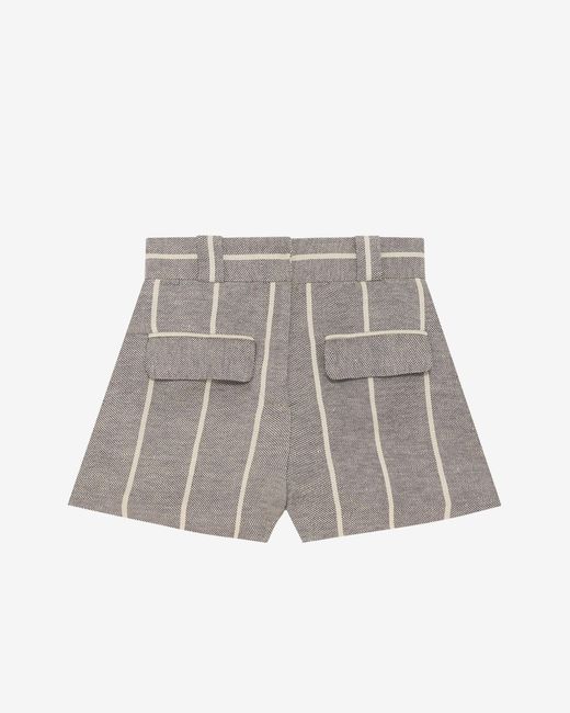 IRO White Dorca High-waisted Striped Shorts
