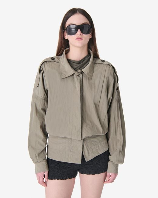 IRO Gray Loose-fitting Jacket With Epaulettes