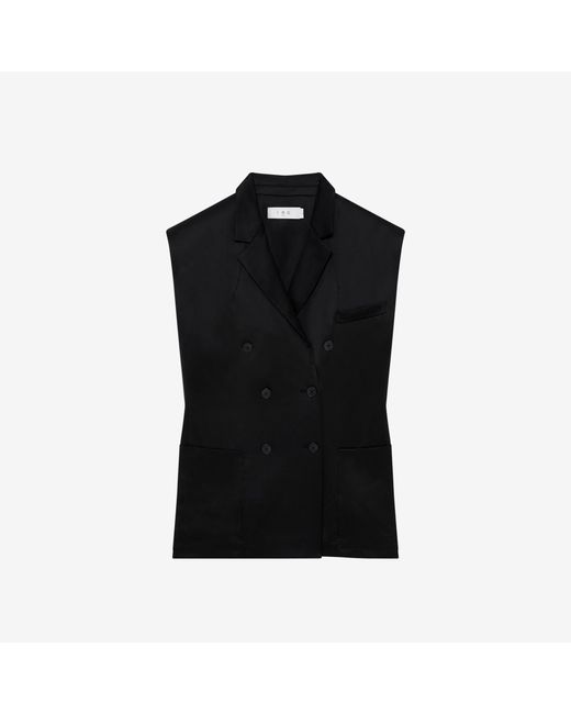 IRO Blue Sleeveless Tailored Jacket