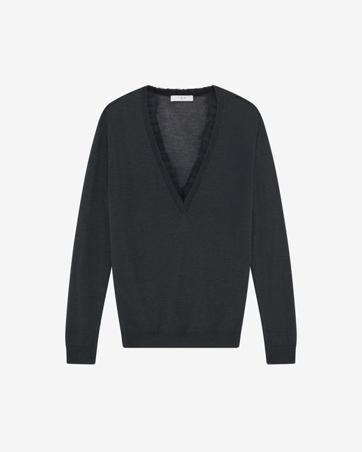 IRO Blue Lace V-neck Sweater