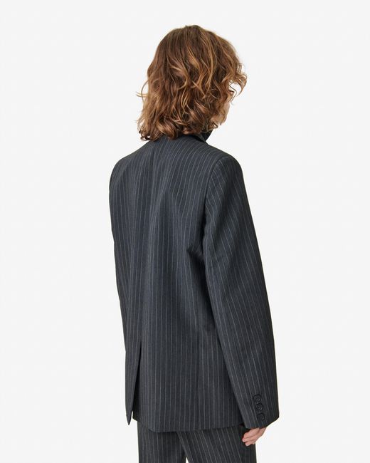 IRO Blue Striped Suit Jacket