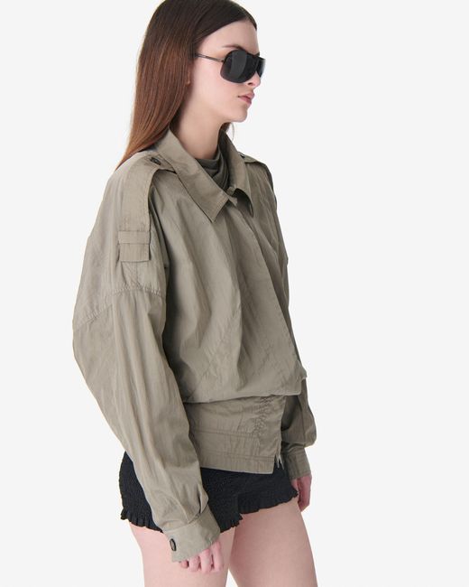 IRO Gray Loose-fitting Jacket With Epaulettes