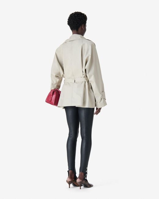IRO White Short Belted Trench Coat