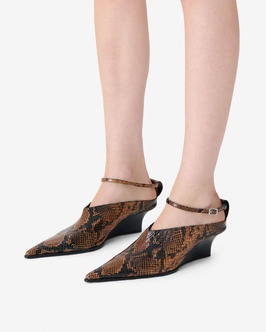 MULES PYTHON À TALONS IRO en coloris Multicolor