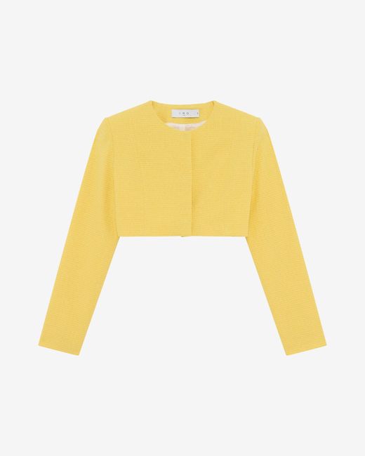 VESTE COURTE EN TWEED IRO en coloris Yellow