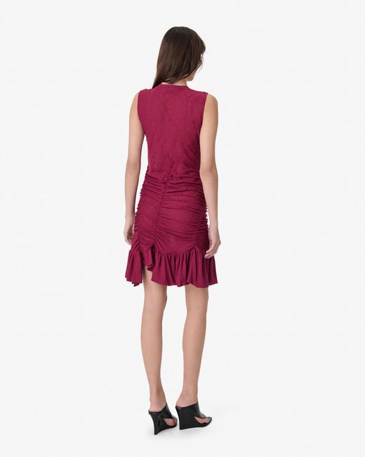 ROBE COURTE TEXTURÉE IRO en coloris Red
